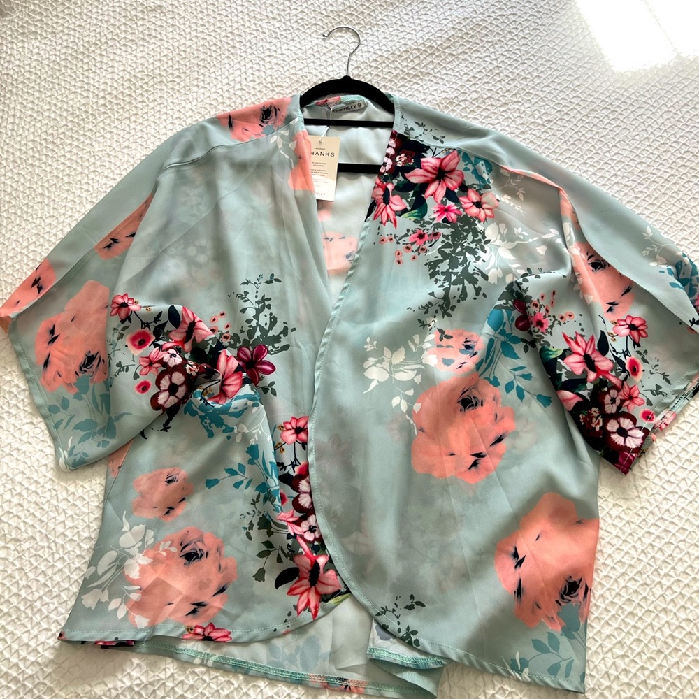 Floral kimono cover up